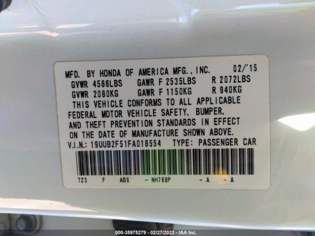 19UUB2F51FA018554 Acura Tlx V6 Tech