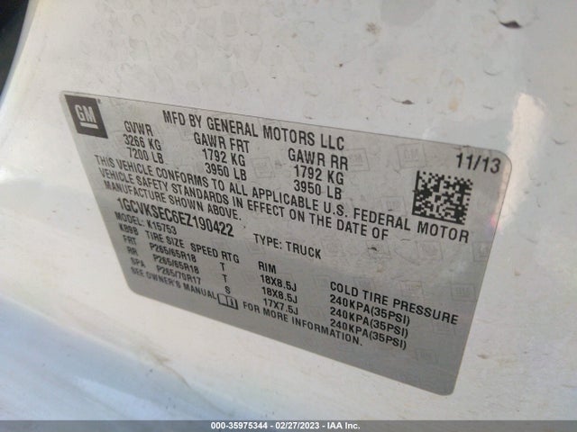 Chevrolet Silverado 1500 Ltz 2014 1GCVKSEC6EZ190422 Image 9
