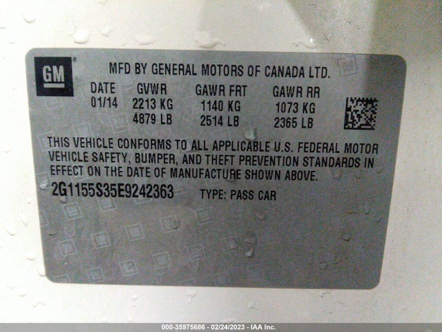 Chevrolet IMPALA LTZ 2014 2G1155S35E9242363 Image 10