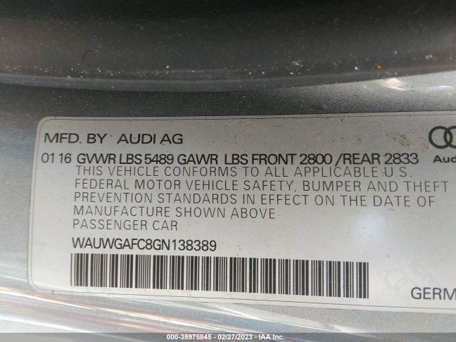 Audi A7 3.0 Premium Plus 2016 WAUWGAFC8GN138389 Image 10