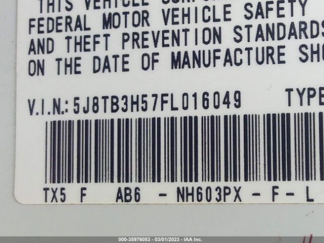 5J8TB3H57FL016049 Acura Rdx Tech Pkg