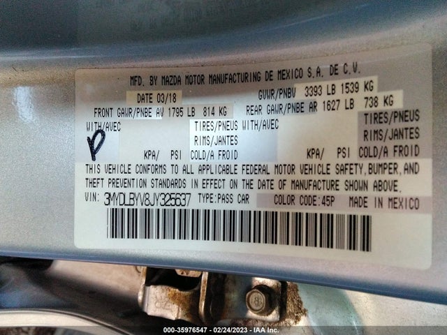 2018 Toyota Yaris, VIN: 3MYDLBYV8JY325637