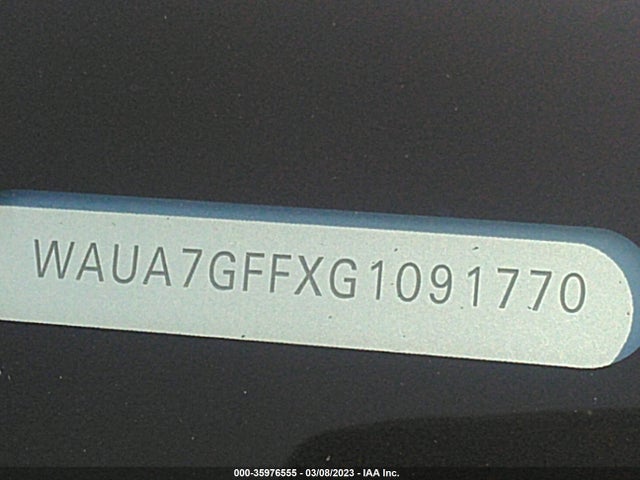 WAUA7GFFXG1091770 Audi A3 1.8t Premium