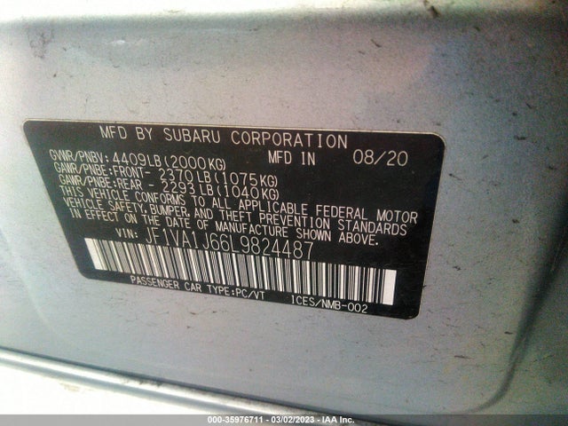 JF1VA1J66L9824487 Subaru Wrx Limited