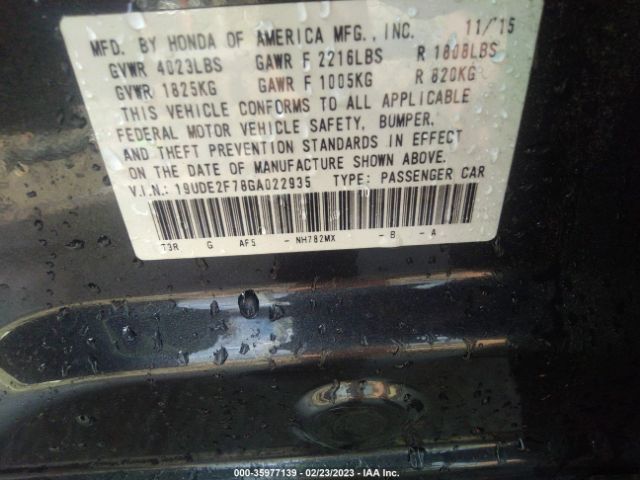 19UDE2F78GA022935 Acura Ilx W