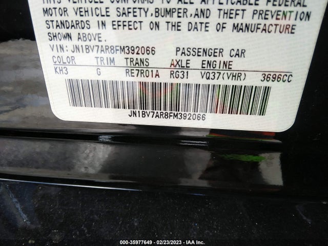 JN1BV7AR8FM392066 Infiniti Q50 Premium