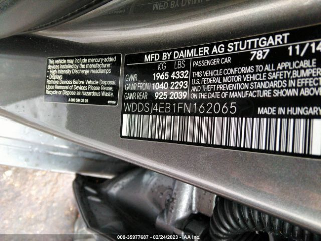 WDDSJ4EB1FN162065 Mercedes-Benz Cla-class Cla 250