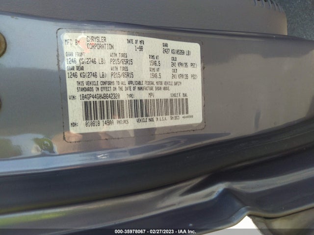 Dodge Grand Caravan Se 1998 1B4GP44G0WB642320 Image 10