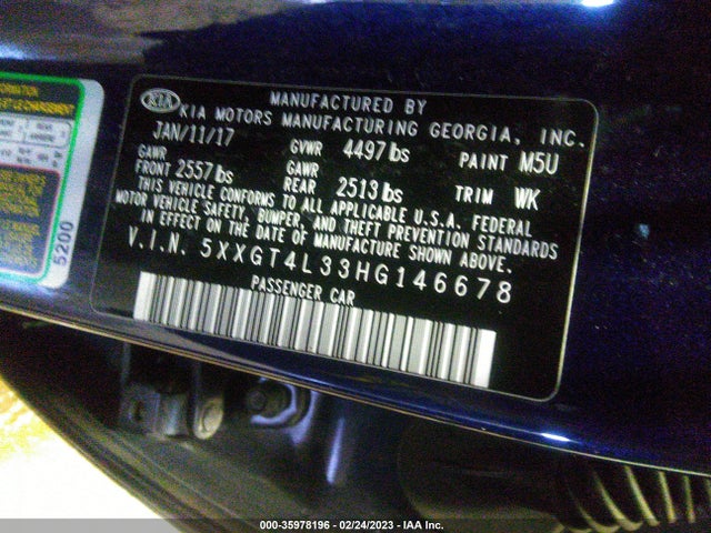 KIA Optima Lx 2017 5XXGT4L33HG146678 Image 10