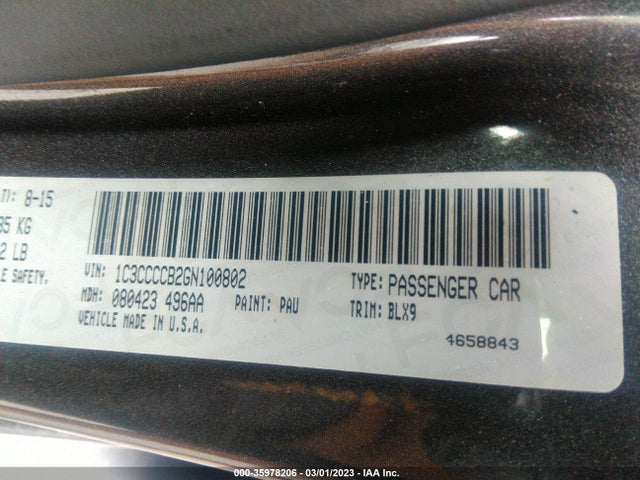 Chrysler 200 C 2016 1C3CCCCB2GN100802 Image 10