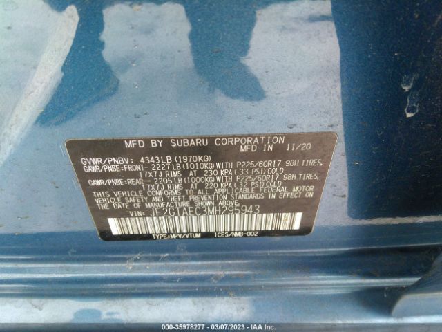 JF2GTAEC3MH295943 Subaru Crosstrek Premium