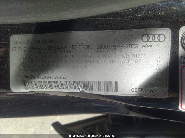 WAU2GAFC2GN059363 Audi A7 3.0 Prestige