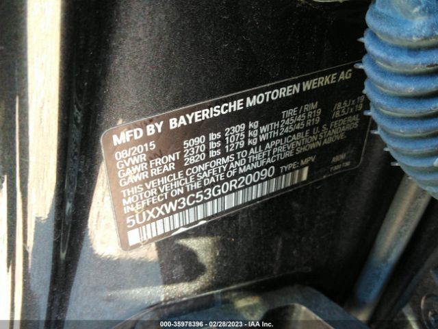 5UXXW3C53G0R20090 BMW X4 Xdrive28i