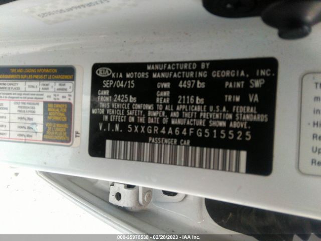 5XXGR4A64FG515525 KIA Optima Sx Turbo