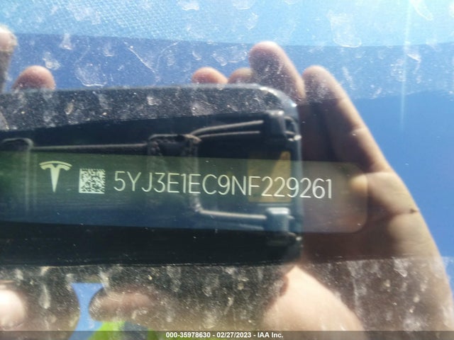 Tesla Model 3 Performance 2022 5YJ3E1EC9NF229261 Image 9