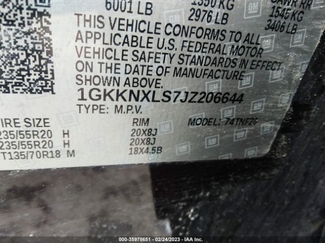 1GKKNXLS7JZ206644 GMC Acadia Denali