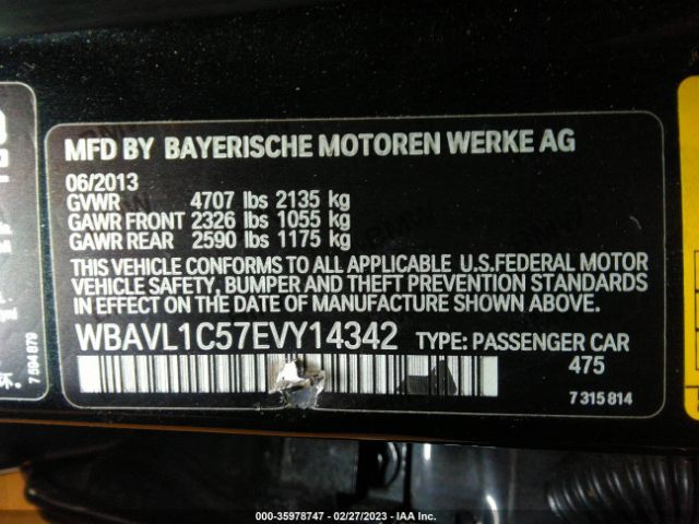 WBAVL1C57EVY14342 BMW X1 Xdrive28i