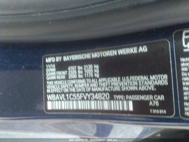 WBAVL1C55FVY34820 BMW X1 Xdrive28i