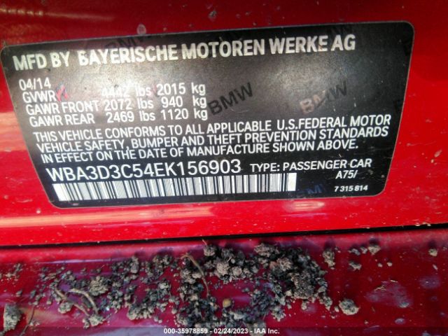 WBA3D3C54EK156903 BMW 3 Series 328d