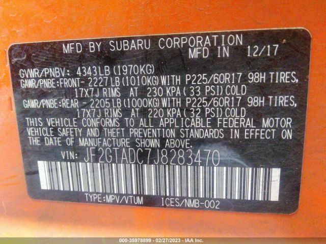 JF2GTADC7J8283470 Subaru Crosstrek Premium