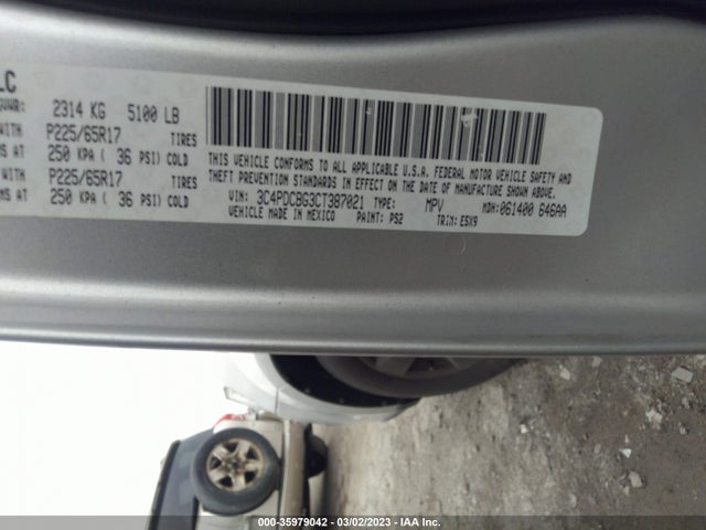 Dodge Journey Sxt 2012 3C4PDCBG3CT387021 Image 9