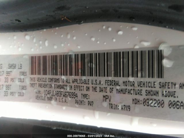 1C4PJLAB3FW676994 Jeep Cherokee Sport