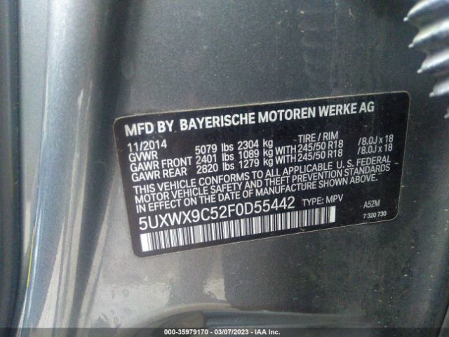 5UXWX9C52F0D55442 BMW X3 Xdrive28i