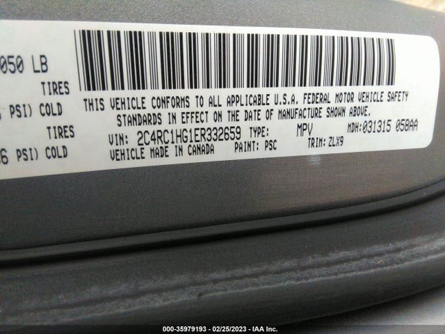 2C4RC1HG1ER332659 Chrysler Town & Country S