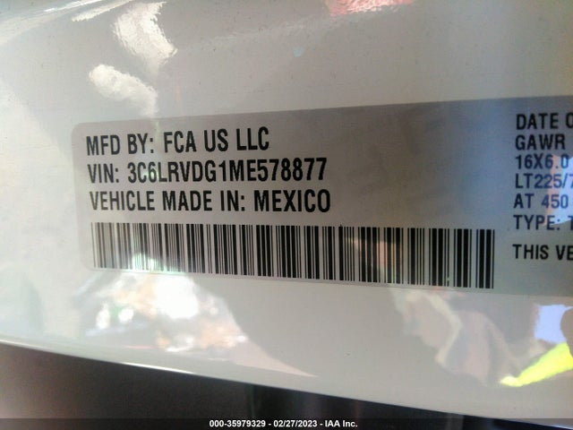 RAM Promaster Cargo Van 2021 3C6LRVDG1ME578877 Image 10