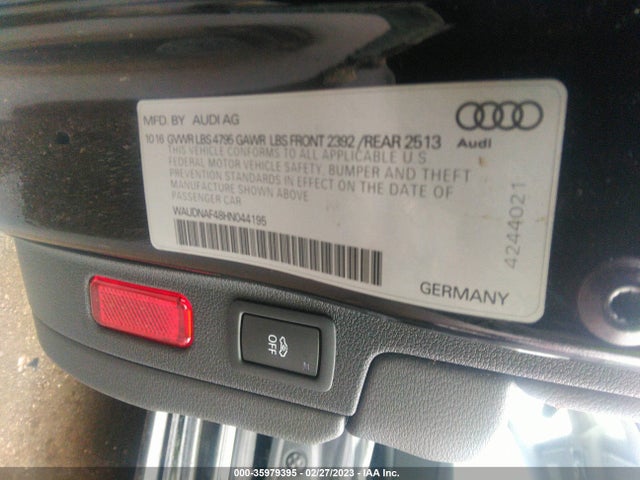 WAUDNAF48HN044195 Audi A4 Season Of Audi Premium