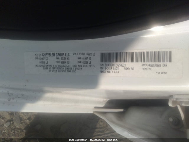 Dodge AVENGER SE 2012 1C3CDZAG1CN258833 Image 9