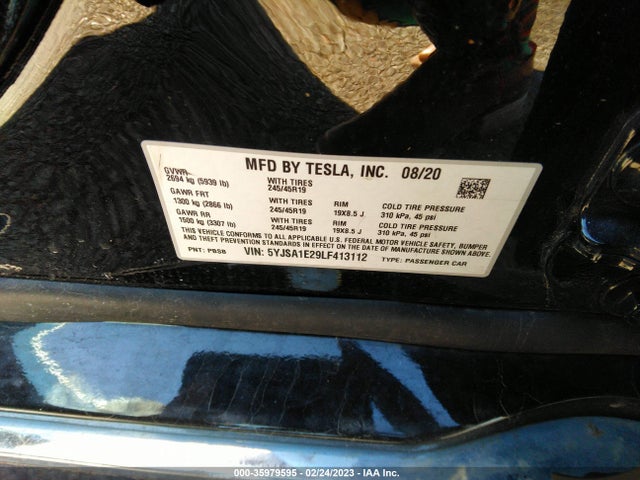 Tesla Model S Long Range 2020 5YJSA1E29LF413112 Image 11