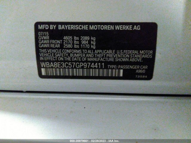 WBA8E3C57GP974411 BMW 3 Series 328i Xdrive