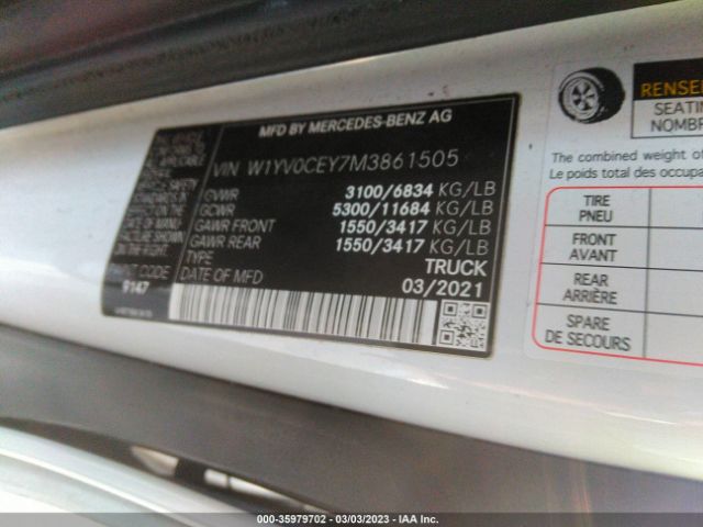 W1YV0CEY7M3861505 Mercedes-Benz METRIS CARGO VAN