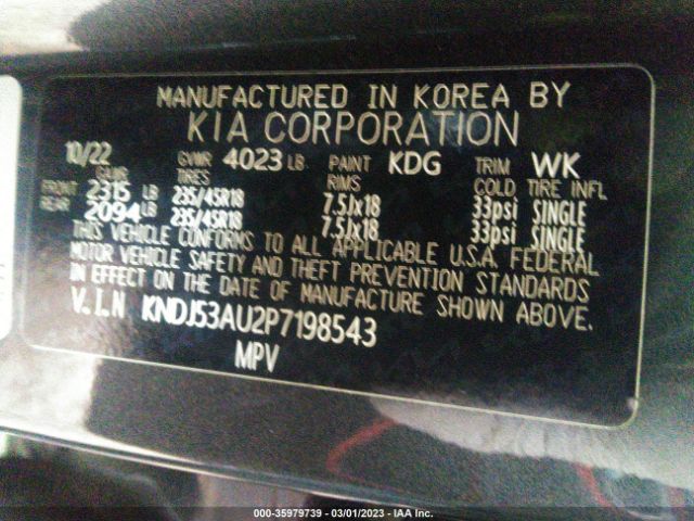 KNDJ53AU2P7198543 KIA Soul Gt-line