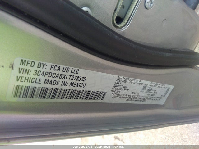 Dodge Journey Se Value 2020 3C4PDCABXLT278335 Image 9