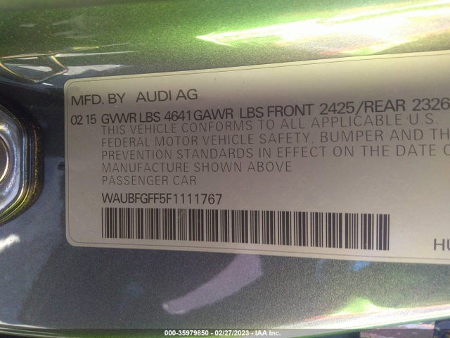 WAUBFGFF5F1111767 Audi S3/A3