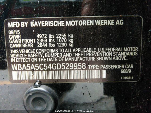 WBA5A5C54GD529958 BMW 5 Series 528i