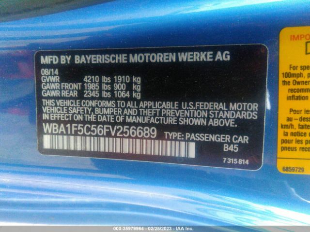 WBA1F5C56FV256689 BMW 2 Series 228i