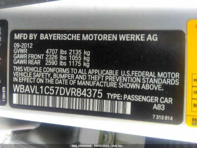 WBAVL1C57DVR84375 BMW X1 Xdrive28i