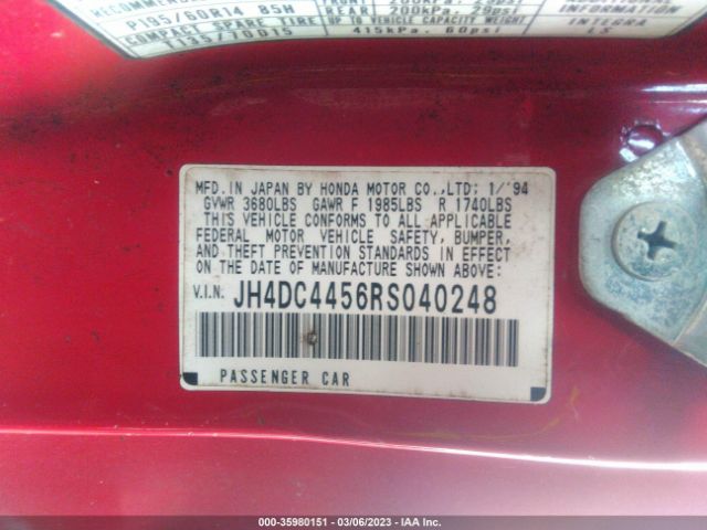JH4DC4456RS040248 Acura Integra Ls