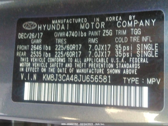 Hyundai TUCSON SEL 2018 KM8J3CA48JU656581 Image 10