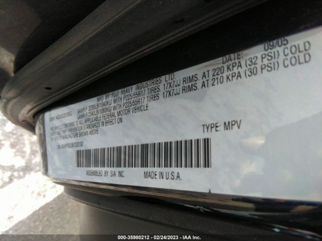 4S4BP62C867320192 Subaru Legacy Wagon Outback 2.5i Ltd