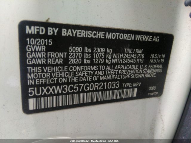 5UXXW3C57G0R21033 BMW X4 Xdrive28i