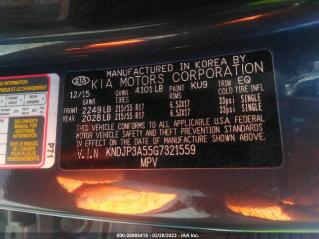 KNDJP3A55G7321559 KIA SOUL +