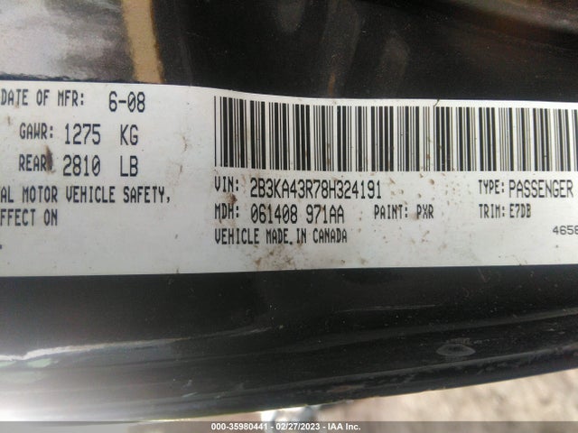 Dodge Charger 2008 2B3KA43R78H324191 Image 10