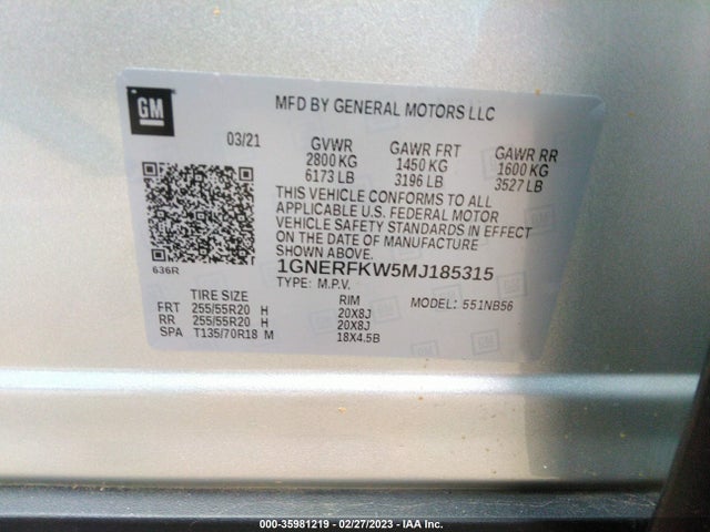 Chevrolet Traverse Ls 2021 1GNERFKW5MJ185315 Image 9