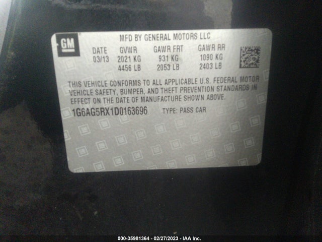 Cadillac ATS 2013 1G6AG5RX1D0163696 Image 10