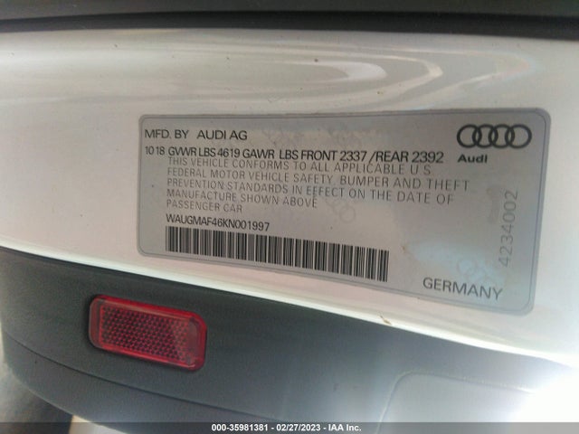 WAUGMAF46KN001997 Audi A4 Premium/titanium Premium