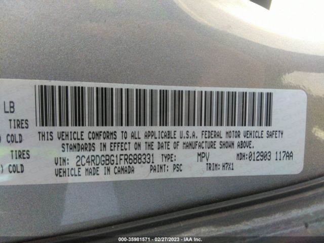 2C4RDGBG1FR688331 Dodge Grand Caravan American Value Pkg